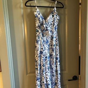 Tea length Floral Romper